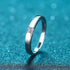 Platinum Plated Square Cut Promise Ring Lia
